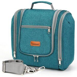 Hanging Toiletry Bag Extra Large Travel Organizer Makeup Cosmetic Bag Blue